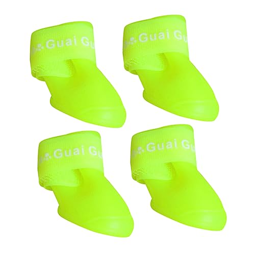 FONDOTIN Regenstiefel für Welpen Winterschuhe für Hunde Hundestiefel aus Gummi hundeschuhe Regenstiefel für Haustiere Gummi-Regenschuhe für Hunde der Hund Haustierzubehör Stock Schlammfest von FONDOTIN