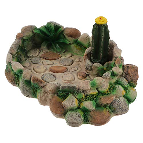 FONDOTIN Reptilien Terrarium Tablett Futterspender Frosch Gecko Fisch Leopard pet Food Container Lizard Drinking Bowl Reptile Water Dish schleichtiere Harz-Feeder Eidechsen Schüssel von FONDOTIN