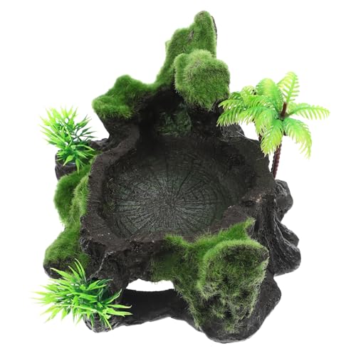 FONDOTIN Reptilien Wasserschale aus Harz Natürliche Futter und Wasserstation für Schildkröten Geckos und Andere Reptilien Reinigen Kreatives Design FONDOTIN Reptilien Wasserschale aus Harz Natürliche Futter und Wasserstation für Schildkröten Geckos und Andere Reptilien Reinigen Kreatives Design von FONDOTIN