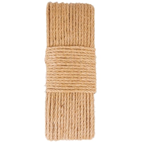 FONDOTIN Seil kratzen sicherheitsseil bastelschnur Katzenbaumseil Katze kratzt Seil greifen Juteseil DIY Seil Kratzbaumseil für den Haushalt Kratzbaumseil selber Machen Hanfseil Light Brown von FONDOTIN