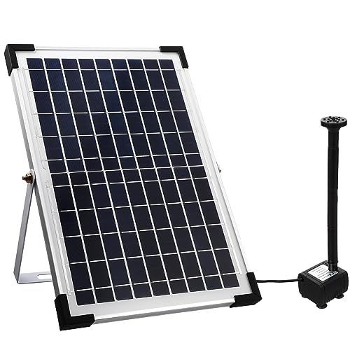 FONDOTIN Pumpe 10w Landschaftswasserspiel Solarbetriebener Garten Einfach Zu Installierendes Solarpanel Im Lieferumfang Enthalten von FONDOTIN