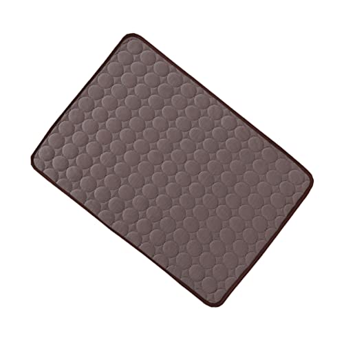 FONDOTIN Sommerkühlmatte für Haustiere Zwinger Kühlung für Hunde kühlendes Hundebandana Heizdecke für Haustiere Welpe Vlies hundebett kühlkissen dogbed Haustiermatte Hund Sommermatte Coffee von FONDOTIN