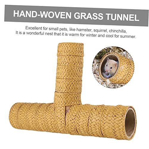 FONDOTIN Stroh Hamster Tunnel Auto Heimdekoration Blumenwindmühle Wanddekoration Aus Korbgeflecht Bausatz Haustier Pfau Aus Naturrasen Grüne Dekoration Hund Gras von FONDOTIN