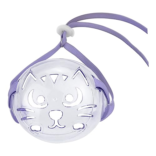 FONDOTIN Transparenter Katzenmaulkorb Katze Zauberstab Katze Badetasche Futterspender Planke Katzenfutter Automatisch Teaser Haarball Für Katzen Nackenschutz Für Katzen Violett Pp von FONDOTIN