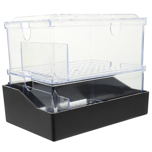 FONDOTIN Tropfbox Für Aquarien Deckel Luft Wiederaufladbare Pumpe Zubehör Abfluss Automatisch Inkubator Haustier Brüterei Flasche Panzer Für Fisch Tank Bausatz Aquarium Transparent Plastik von FONDOTIN