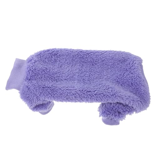 FONDOTIN Vierbeinige Katzenkleidung Haustier Katzenbett züchten Katzenspielzeug Wurf Katzen Winterkleidung cat Jacke cat Costume -Katzenmantel Wärmende Katzenkleidung Samt Violett von FONDOTIN