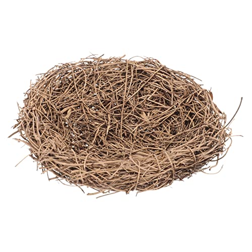 FONDOTIN Vogelnest Vogelnest Hamsternest Miniatur-Vogelnest Eier Vogelnest aus Rattan Huhn weihachtsdeko wihnachtsdeko dekoratives Nest- aus Rattan Simulation Vogelnest- DIY-Nest von FONDOTIN