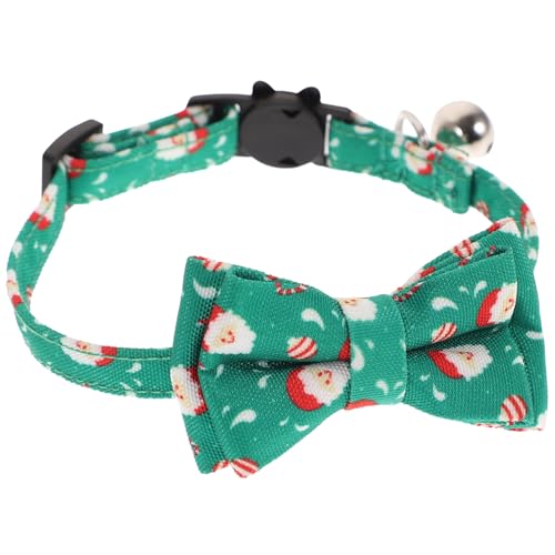 FONDOTIN Weihnachts Welpen-Outfits Weihnachtshundeschal eine Halskette Weihnachtskette Katzenhalsband Weihnachten Haustierhalsband einstellbar Weihnachtskatze Tuch von FONDOTIN