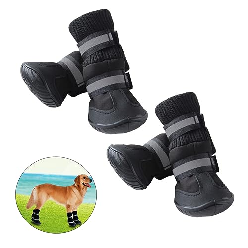 FONDOTIN Stiefel Für Hunde rutschfest Make-up-hundeschuhe Welpe Anzug Hundeschuhe Haustierartikel Dealspet-zubehör Heimtierbedarf Schwarze Stiefel Haustierschuhe Erdfarben Weihnachtsstiefel von FONDOTIN