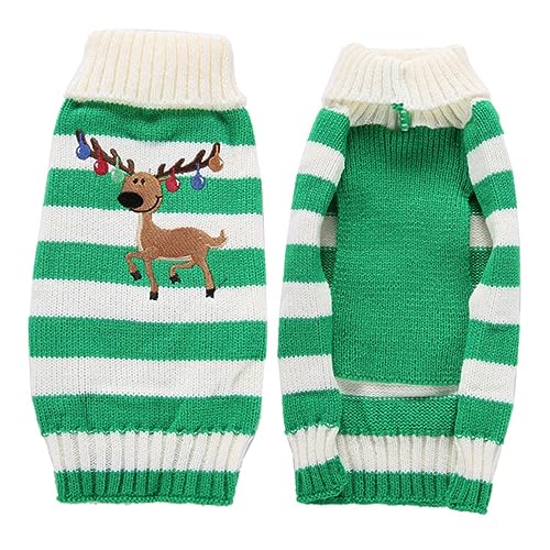 FONDOTIN Welpen-Pullover Hunde-Outfit Hund Rentier Kostüm Kleine Welpenkleidung Für Mädchen Haustier-Weihnachtspullover Katzenpullover Für Katzen Hund Santa Anzug Hündchen Spitze von FONDOTIN