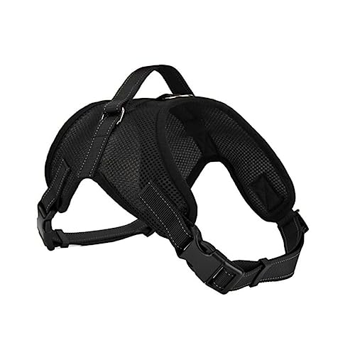 FONDOTIN Welpengeschirr Hund Für Outdoor-aktivitäten Hundegeschirr Geschirr Und Leine Für Große Hunde Mesh-Hund Für Hunde Hund Mit Schnellverschluss Hund Mittel Hundeleine Fitter Hund Black von FONDOTIN