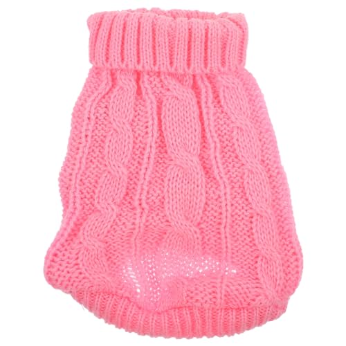 FONDOTIN Welpenpullover Hunde Kühlweste für Haustiere Hund Warmer Mantel Windhund Dackel Hund kühlung Dog Sweater Dog Jumper warme Haustierkleidung Heimtierbedarf Haustierweste Garn Rosa von FONDOTIN