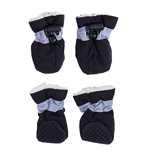 FONDOTIN Hunde Stiefel Regenstiefel Für Hunde Schuhe Für Hunde VIP Welpensocken Weihnachtsstiefel Hundeschuhe Winter Warme Haustierschuhe Kleiner Hund Hundepfote Hündchen Haustier Hund von FONDOTIN