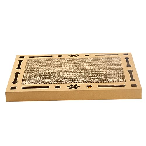 FONDOTIN kratzbaum für Katzen Indoor-Spielzeug für Katze Sisal-Kratzunterlage Katzenkratzbrett katzenkratzmatte kratzmatte für Katzen cat Toys Katzensachen Katzenspielzeug Wellpapier Khaki von FONDOTIN