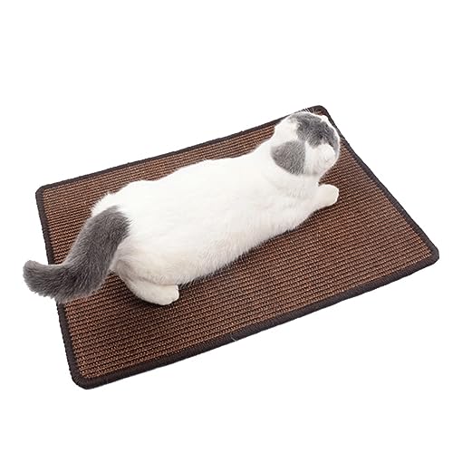 FONDOTIN Katzenkratzbrett Sisal-Pad Heimtierbedarf Krallenschärfer Indoor-Katzenspielzeug Natürliches Material Entspannungsmatte für Katzen Heimtierzubehör von FONDOTIN