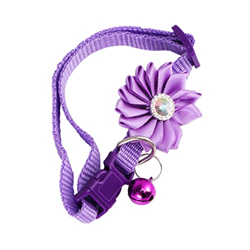 Haustier-Blumen-Halskette Welpen Mit Welpen Reize Charme Kragen Dekorationen Haustierpositionierung Kleidungsetiketten Bestickt Bausatz Mit Halter Violet FONDOTIN von FONDOTIN