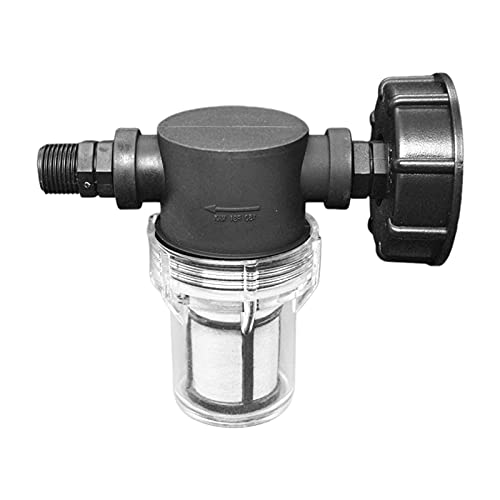 FONDUO IBC Auslaufhahn Anschluss, IBC Tank Zubehör, Wasserhahn Adapter für Wassertank 1000l mit Filterfunktion, S60x6 Wassertankadapter IBC (1/2'' Außengewinde) von FONDUO