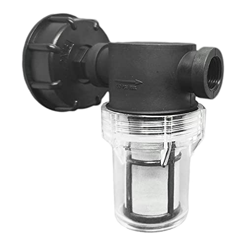 FONDUO IBC Auslaufhahn Anschluss, IBC Tank Zubehör, Wasserhahn Adapter für Wassertank 1000l mit Filterfunktion, S60x6 Wassertankadapter IBC (1/2'' Innengewinde) von FONDUO