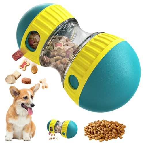 Rolling Feeder Hundespielzeug, Futterball für Hunde, Interaktives Hunde Puzzle Spielzeug, Haustier Langsamfütterer für Gastrointestinale Pflege, Leckerli Ball für Kleine,Mittelgroße,Große Hunde (Grün) von FONWUJIOT