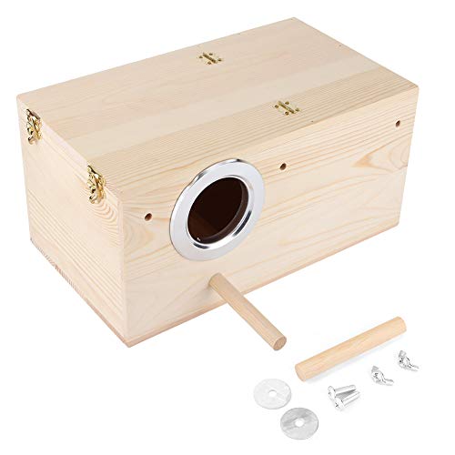 Bequeme Vogelzuchtbox, Holzvogelhaus, Vogelbox 34 x 19,5 x 17 cm Andere Vögel für Nymphensittiche Papageien Wellensittiche Psittacula Agapornis von FOTABPYTI