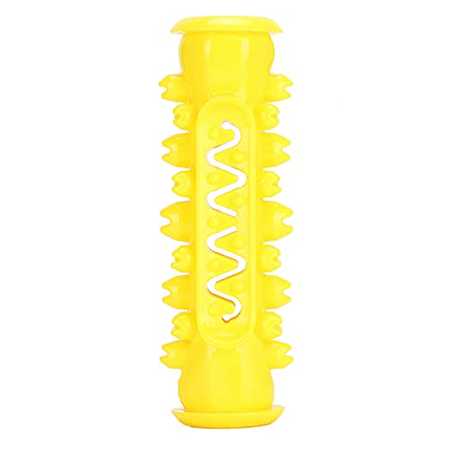 FOTABPYTI Hund Molar Zahnrute, Hundespielzeug, Zick-Zack-Rillen-Design-Training Spielen beißen Reinigung Zahnstange für Hunde, Katzen,(Yellow) von FOTABPYTI