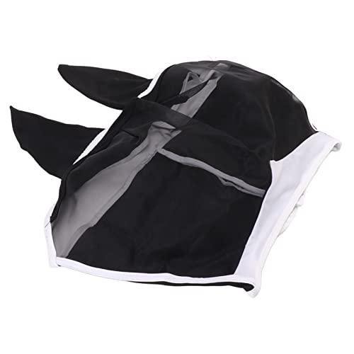 FOTABPYTI Pferdefliegenmaske, Offene Ohren, Elastische Pferdegesichtsmaske, Atmungsaktiv für den Außenbereich (S 42 x 35 cm / 16,5 x 13,8 Zoll) von FOTABPYTI