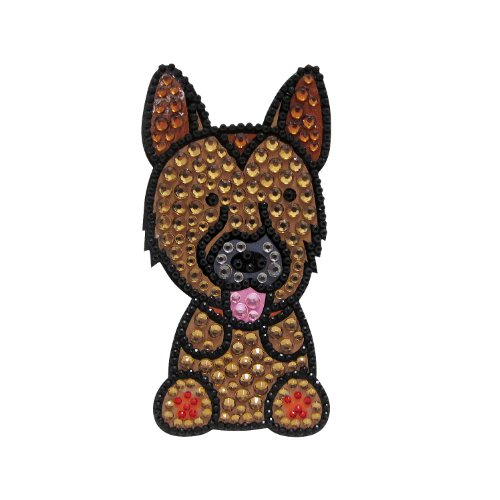 FouFou Dog 92971 Rhinestone Stickers German Sheperd Geschenkidee Aufkleber von FOU