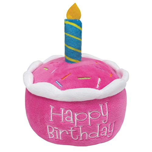 FouFou Dog 87310 Birthday Cake Plush - Pink Hundespielzeug, 300 g von FOUFIT