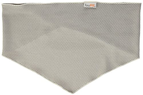 FouFou Dog 82519 Cooling Bandana Hund, der Bandana abkühlt, M/L, grau von FOUFIT