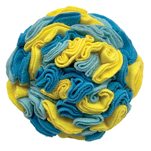 fouFIT Hide n Seek Snuffle Cloud Nasenaufgaben-Spielzeug für Hunde, Blau/Gelb, 19,1 cm von FOUFIT