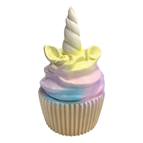 fouFIT Rainbow Swirl Kauspielzeug für Hunde, Latex, Einhorn Cupcake, 12,7 cm von FOUFIT