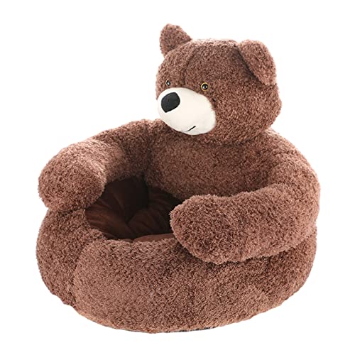 FOUNCY Bear Cuddler Haustierbett | Entzückende Katzen-Schlafmatte für Hunde und Katzen | Plüsch-Haustierkissen mit rutschfester Unterseite, waschbare Haustierbetten & Sofas für Hunde und Katzen von FOUNCY