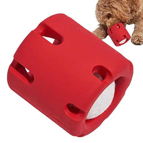 FOUNCY Hundetennis-Trommelspielzeug, interaktives Hundespielzeug aus Naturkautschuk, verschleißfester Hundezahnball für draußen, Hundespielzeug, Zahnpflege von FOUNCY