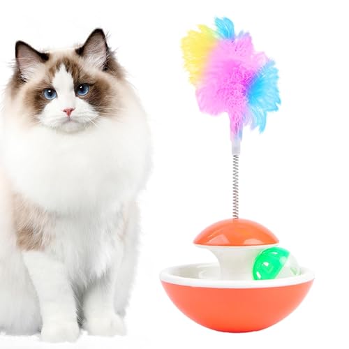 FOUNCY Katzen-Ball-Spielzeug, gelangweilte Katzen, interaktives Spielzeug mit Glocke, Haustierbedarf für Arbeitszimmer, Katzenhaus, Wohnzimmer, Schlafzimmer, Tierheim, Haustiergeschäft von FOUNCY