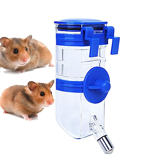 FOUNCY Vogelkäfig-Wasserspender, Vogelkäfig-Futterstation – Automatischer Vogelkäfig-Futterspender, 350 ml Wasserflasche für Eichhörnchen, Papageien, Vögel, Meerschweinchen von FOUNCY