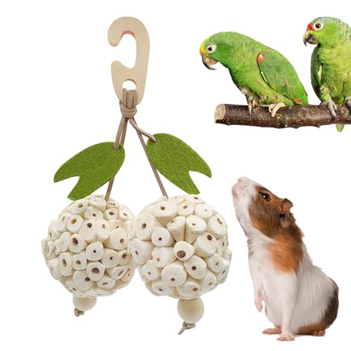 Papageienspielzeug-Set, natürliche Materialien, Papageienspielzeug-Set, 1 Stück, buntes Conure Kauspielzeug-Set, 66 cm, interaktives Vogelspielzeug, hängendes Spielzeug für Wellensittiche, Sittiche, von FOUNCY