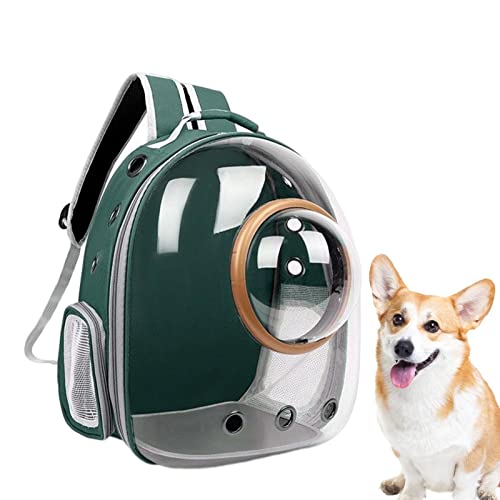 Ttrailmaker Katzenrucksack, durchsichtiger Rucksack für Kinder, mit Netz-Haustier-Rucksack, transparenter Luftpolster-Rucksack, Hundetragetasche für Reisen, Sicherheitsmerkmale und Rückenstütze von FOUNCY