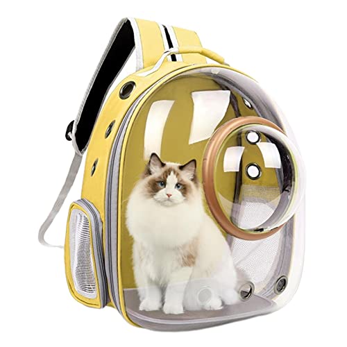 Ttrailmaker Katzenrucksack, durchsichtiger Rucksack für Kinder, mit Netz-Haustier-Rucksack, transparenter Luftpolster-Rucksack, Hundetragetasche für Reisen, Sicherheitsmerkmale und Rückenstütze von FOUNCY