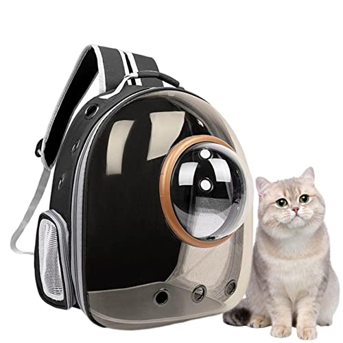 Ttrailmaker Katzenrucksack, durchsichtiger Rucksack für Kinder, mit Netz-Haustier-Rucksack, transparenter Luftpolster-Rucksack, Hundetragetasche für Reisen, Sicherheitsmerkmale und Rückenstütze von FOUNCY