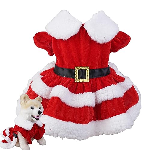 Weihnachtskostüm für Hunde – Weihnachtsmann-Kostüm für Haustiere, Baumwolle, Weihnachtsmann, Hund, Katze, warmer Weihnachtsmantel, Neujahrskostüme für Weihnachten Founcy von FOUNCY