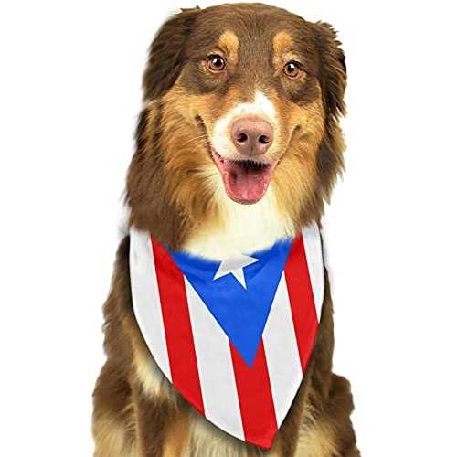 Puerto Rico Hundehalstuch, Dreieckstuch für kleine, mittelgroße und große Hunde, Katzen, Haustiere von FOXCUP