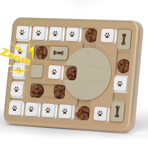 FOXMM Hunde-Puzzle-Spielzeug, interaktives Leckerli-Puzzle, Hundespielzeug für IQ-Training und geistige Stimulierung, Leckerli-Puzzle-Dosierung mit quietschendem Design für große, mittelgroße und von FOXMM