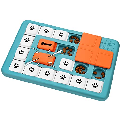 FOXMM Hunde-Puzzle-Spielzeug für große, mittelgroße und kleine Hunde, interaktives Hundespielzeug für IQ-Training und geistige Stimulation, Hundeanreicherungsspielzeug mit Quietsch-Design, von FOXMM