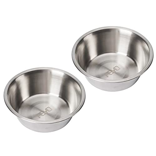 FOYO Edelstahl Haustier Fressnapf Set - Hundenapf für kleine/mittelgroße Hunde, 822 ml Futter- und Wassernäpfe, 2 Stück von FOYO