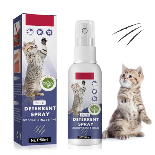 FQQF Katzenabwehrspray,Anti Kratz Spray Katzen,Kratzschutz für Katze Hund,Fernhaltespray Katzen,Kratzfestes Spray,Katzenabwehrspray für Innen und Außen,Natürlich Effektiv,50ml von FQQF