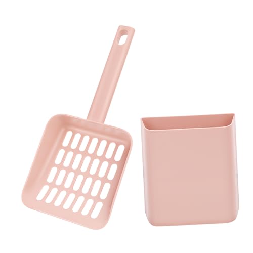 FRCOLOR 1 Satz Schaufel für Katzenstreu Wurf Werkzeuge für Katzenstreu Scoop katzenklo zubehör cat Litter Shovel Schaufel für Haustierstreu Katzenmüllschaufel groß Werkzeughalter Abs Rosa von FRCOLOR