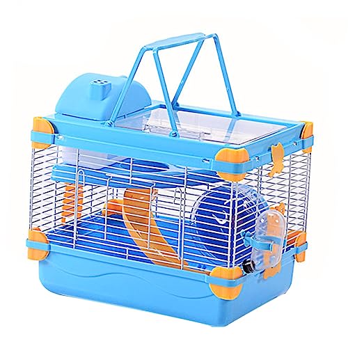 FRCOLOR 1 Satz Schlosshamsterkäfig Hamsterkäfig Aus Kunststoff Transparenter Kleintierträger Rennmaus Spielkäfig Meerschweinchenkäfig Hamstervilla Tragetasche Tragbar Eisendraht von FRCOLOR