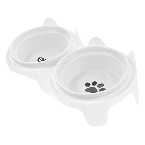 FRCOLOR Benutzerfreundliches Katzennapf-Gestell Aus Keramik Futternapf Für Katzen Und Kätzchen Napf-Set von FRCOLOR