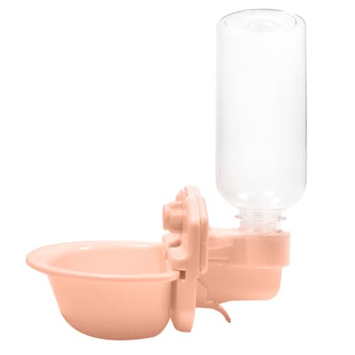 FRCOLOR 1 Set Pet Hanging Bowl Hanging Water Fountain Dog Cage Water Dispenser Dog Cage Water Bottle Rabbit Water Dispenser Pet Watering Station Pink Not Wet Mouth Automatic von FRCOLOR