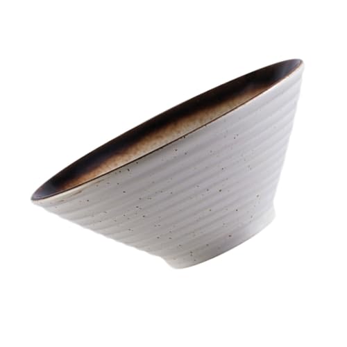 FRCOLOR 1 Stück Keramik-Ramenschüssel Porzellanschüsseln Schwarze Nudelschüsseln Salatschüssel Melaminschüsseln Keramikgeschirr Suppenschüssel Mit Deckel Nudelschüssel von FRCOLOR